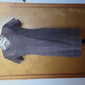 Bohemian Gray Crochet Dress